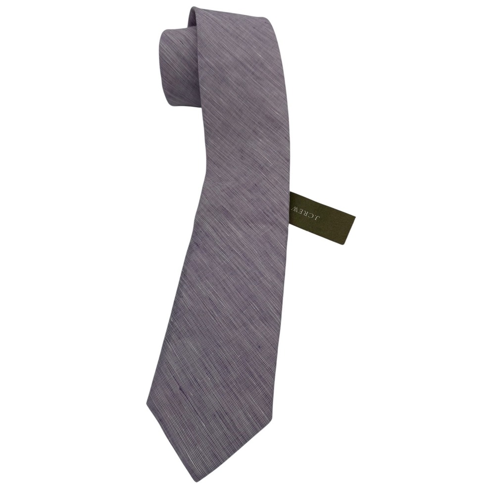 J.Crew Baird McNutt Irish Linen Cotton Tie Violet Handmade USA Skinny 2.5"(TE19)